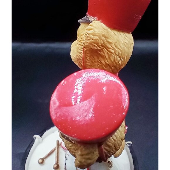 Marching To Beat of Holiday Fun Cherished Teddies Vintage Drummer Boy Bears 2004 - Picture 6 of 15